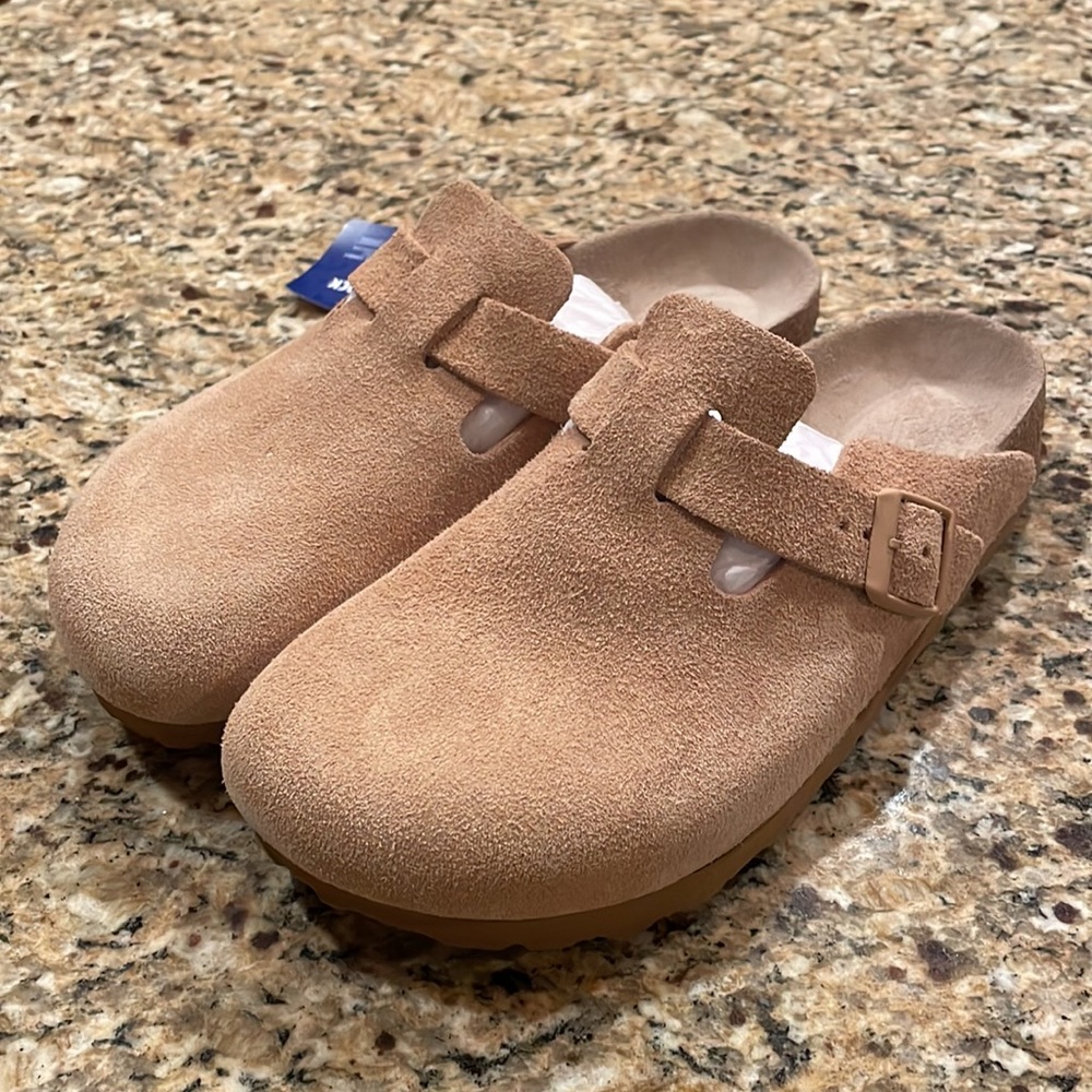 Birkenstock Boston Suede Clay Clogs